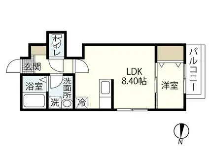 MOVE府中町浜田弐番館(1LDK/3階)の間取り写真