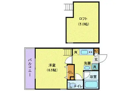 ベネボレンス大森(1K/3階)の間取り写真