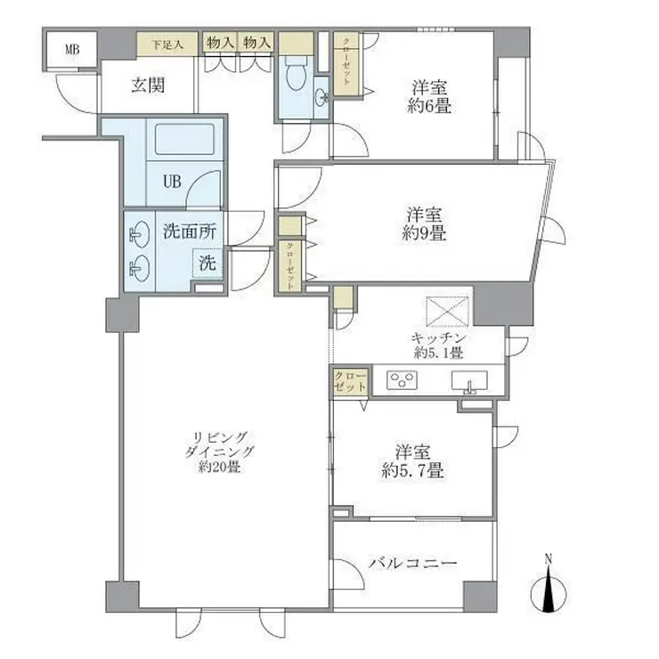 アパートメンツ東山 3階階 間取り