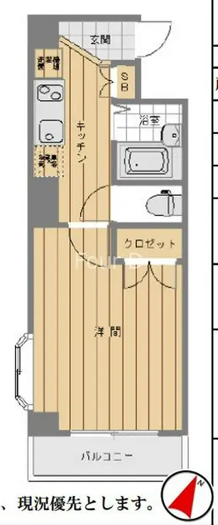 エスコート芝浦 4階階 間取り