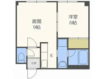 プリエールコート(1LDK/4階)の間取り写真