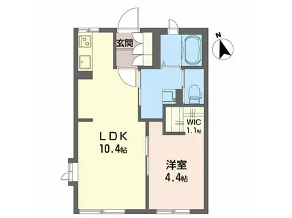 グリーンヴィレッヂ(1LDK/1階)の間取り写真