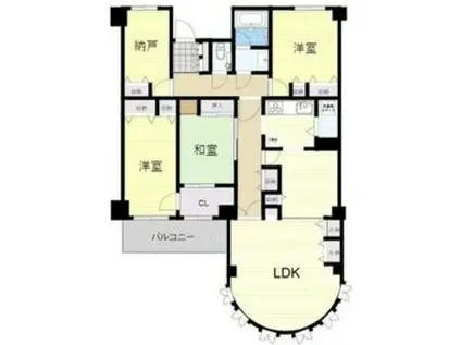 ライオンズマンション須磨妙法寺(4LDK/3階)の間取り写真