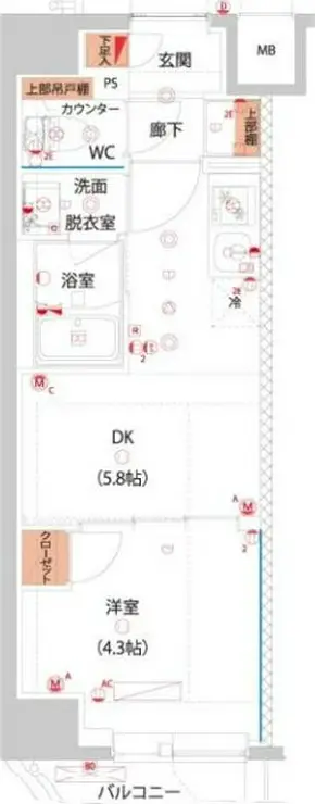 ハーモニーレジデンス東京サウス大塚 7階階 間取り