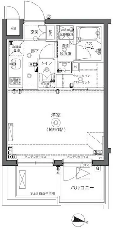 ZOOM中野坂上 5階階 間取り