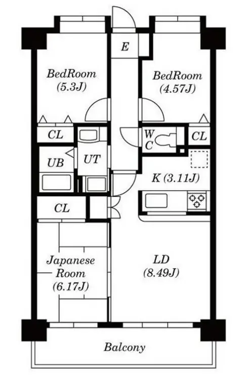 ラフィネ立川 7階階 間取り