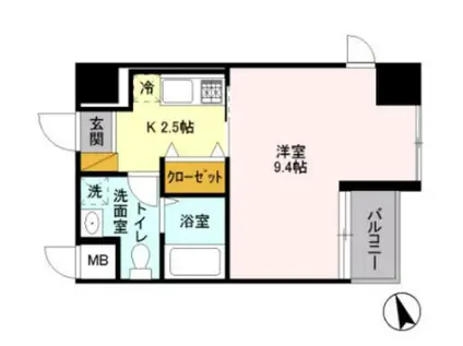 リヴェールRX(1K/7階)の間取り写真