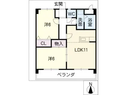 PLEIN SOLEIL(2LDK/3階)の間取り写真