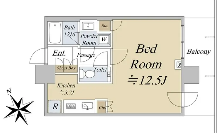 シティタワー新宿 18階階 間取り