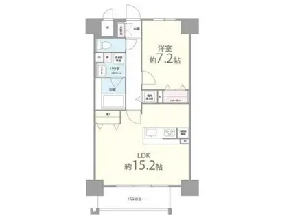 パレーブランシェ(1LDK/5階)の間取り写真