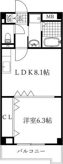 FILLSHINE(1LDK/5階)の間取り写真