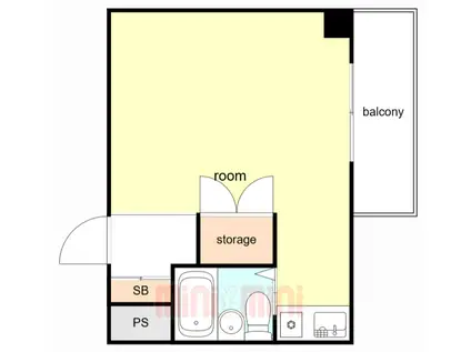 ミュゼ大蔵谷(ワンルーム/3階)の間取り写真