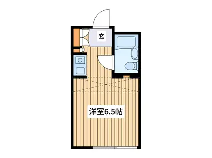 アップルハウス相模原2A(ワンルーム/1階)の間取り写真