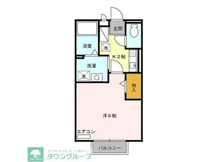 スマイルコート(1K/2階)の間取り写真