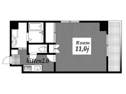 UTOPIA SENDA(1K/2階)の間取り写真