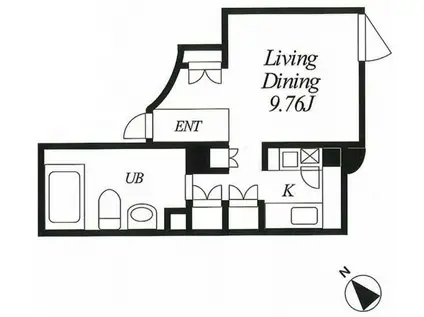 グリーンテラス元代々木(ワンルーム/2階)の間取り写真