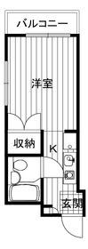 ジョイフルハイツ(ワンルーム/3階)の間取り写真