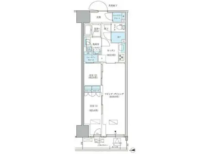 パークアクシス品川天王洲アイル(2LDK/5階)の間取り写真