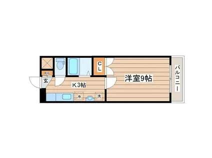 サンフィット南仙台(1K/2階)の間取り写真