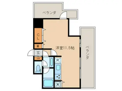 CREST本郷(ワンルーム/2階)の間取り写真