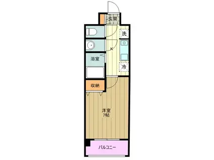 フェリーチェ万願寺(1K/2階)の間取り写真