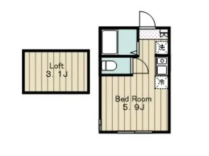 エスポワール二俣川(ワンルーム/1階)の間取り写真