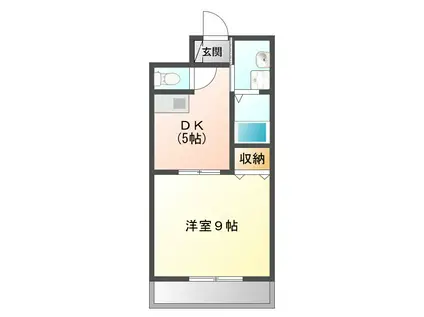 セントラル (1DK/3階)の間取り写真