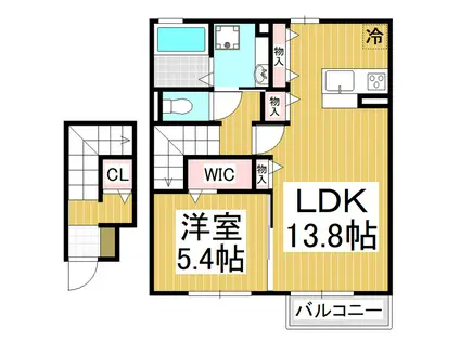 ルミエール・K(1LDK/2階)の間取り写真
