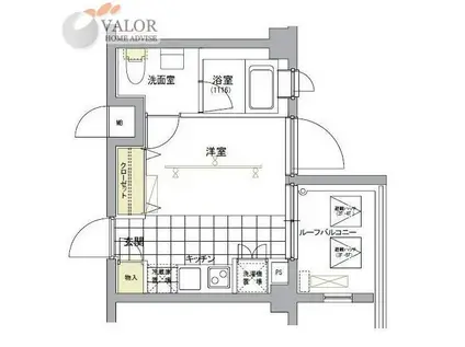 FORTIS池上(ワンルーム/6階)の間取り写真