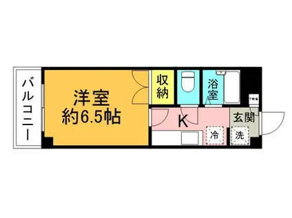 RADIANTE仁保(1K/3階)の間取り写真