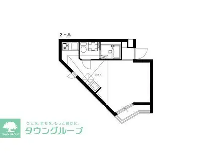 FABLISS生田(ワンルーム/2階)の間取り写真