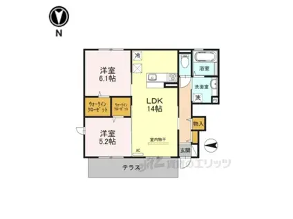 ハッピーライフⅤ(2LDK/1階)の間取り写真