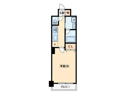 TCS北浦和レジデンス(1K/5階)の間取り写真