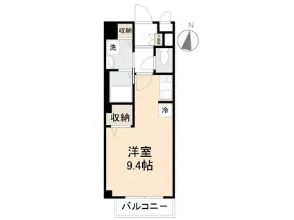 グランディール仏生山(ワンルーム/2階)の間取り写真