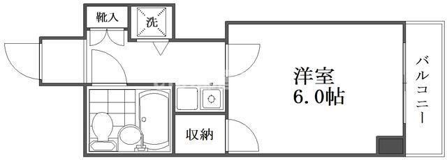 メインステージ平塚駅前(1K/2階)の間取り写真