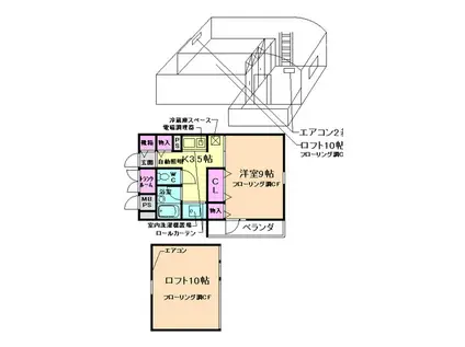 RAFFINEラフォーレ(1K/6階)の間取り写真