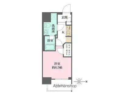 エムズイースト亀戸II(1K/12階)の間取り写真