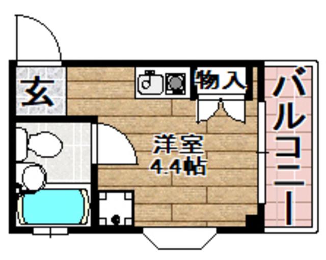 エスポワール(1K/3階)の間取り写真