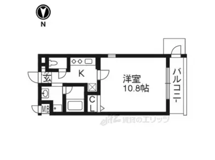 ルミナス都(1K/1階)の間取り写真