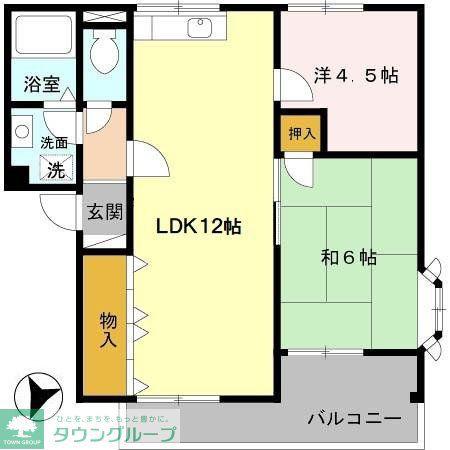 ヴァンベールクレスト(2LDK/3階)の間取り写真