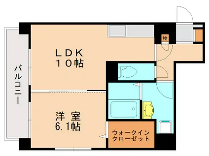 コンフォール博多駅南(1LDK/4階)の間取り写真