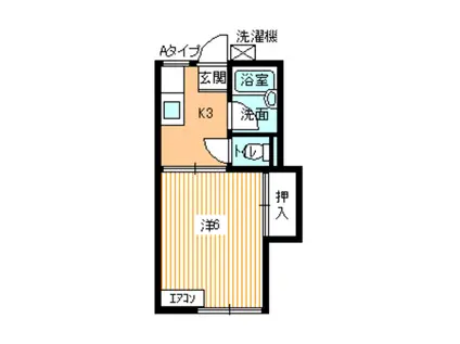 ハイムレーベン(1K/1階)の間取り写真