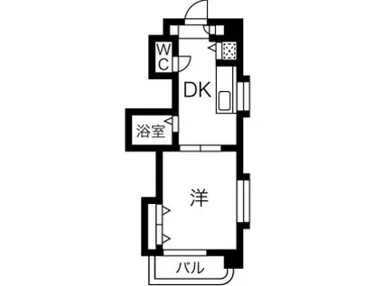 VILLA SAISON(1DK/3階)の間取り写真