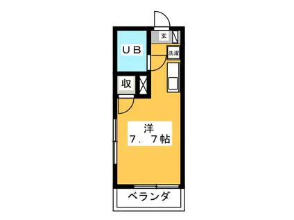第1イーグルマンション(ワンルーム/4階)の間取り写真