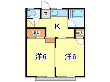 メゾン・ド・テラタ(2K/2階)の間取り写真