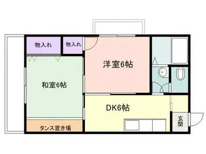 光進ハイツ(2K/3階)の間取り写真