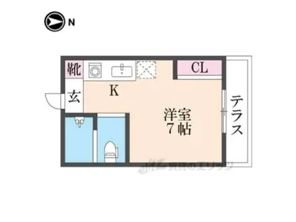 グランタック竜安寺(ワンルーム/1階)の間取り写真