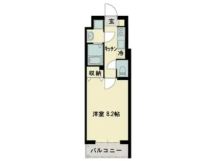 志幸44 モーリア(1K/3階)の間取り写真