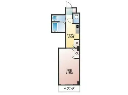 シティパル本町(1K/3階)の間取り写真