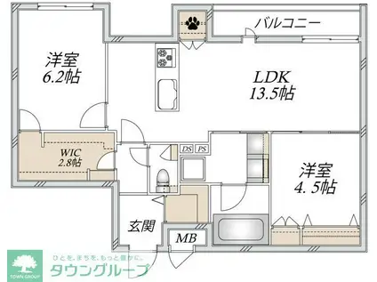 LS PLUS 豊玉中(2LDK/3階)の間取り写真